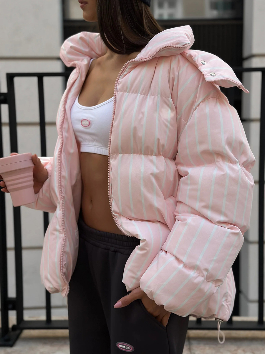 2026 invierno nuevo estilo de moda cálida de algodón cálido personalidad suelta ropa de algodón