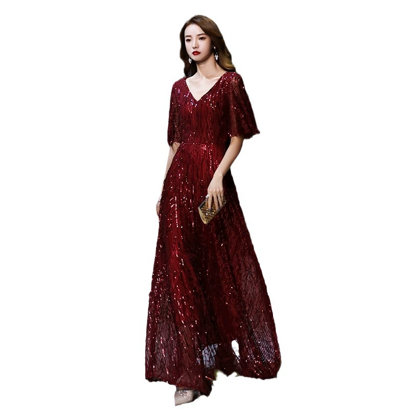 Вечернее платье, длинные ногти sequins, юбка, новая коллекция, плюс размер, облегающее, яркий запоминающийся стиль