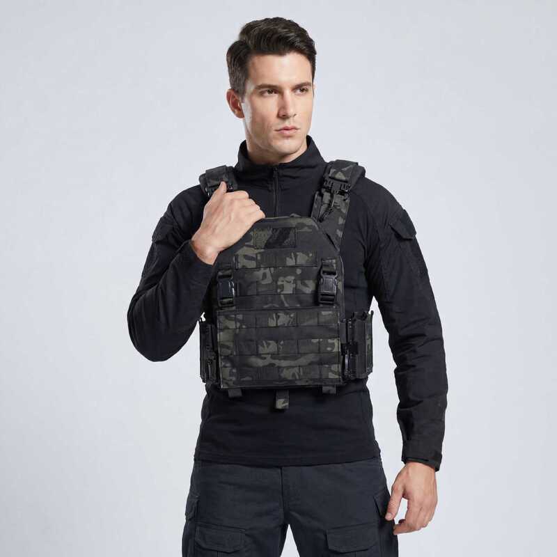 Tactical Vest with Multifunctional Modular Molle System, Outdoor Quick-Release Vest, Wear-Resistant Protection for Professional Military Enthusiasts Tactical Vest with Multifunctional Modular Molle System, Outdoor Quick-Release Vest, Wear-Resistant Protection for Professional Military Enthusiasts