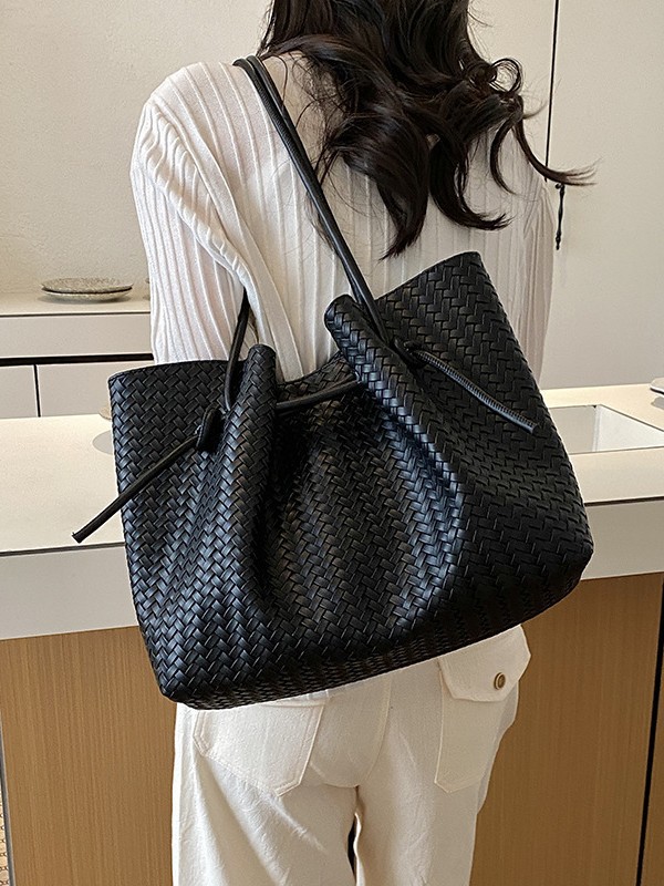 Bolsa de tejido de gran capacidad para mujeres 2026 verano nuevo estilo coreano de moda bolso de hombro de brazo de viaje bolsa de ocio
