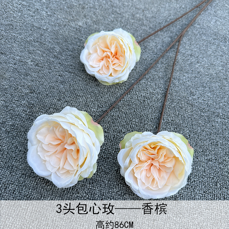 Artificial Rosa sola franela Rosa flor artificial boda decoración del hotel decoración del hogar arreglo de flores flor artificial Rose