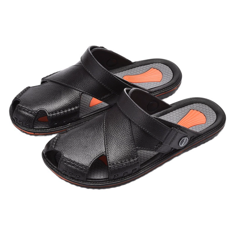 2023 новые тапочки с отверстиями, Мужские дышащие двухцелевые Нескользящие рабочие спортивные сандалии для бега Baotou Korean Chef Edition для мужчин