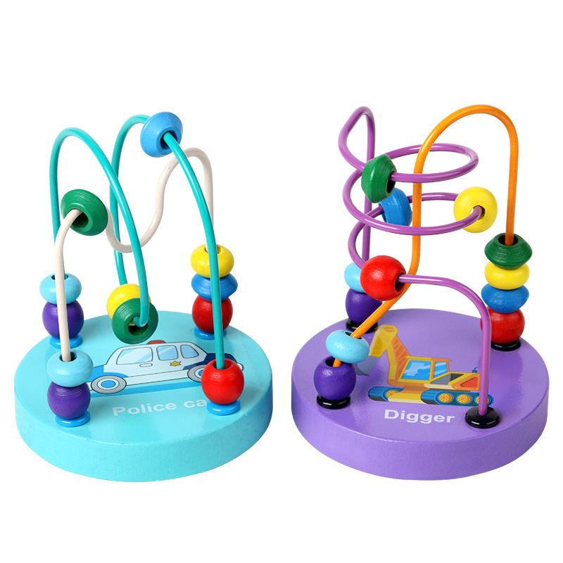 Early Childhood Toy Gift Baby Beads Around Beads Children's Building Blocks Set Column Knockout Twist Worm Cognitive Enlightenment
