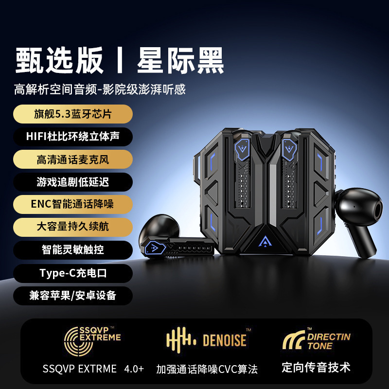 クロスボーダー爆金Uget-001私模電ゲームヘッドホンbluetooth無線高颜値帯充電倉庫0遅延|undefined
