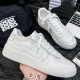 2024 New Summer Trendy Little White Shoes Men's Shoes Trendy Shoes Breathable and Versatile White Sports Thick Sole Casual Board Shoes