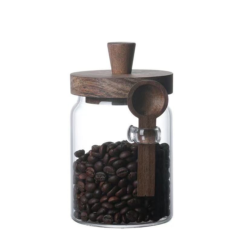 卸売大容量透明ガラス密封缶コーヒー防湿防湿収納缶家庭用キッチン雑穀貯蔵タンク|undefined