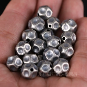 Sanqi silver seamless beads accessories, spacer beads for handmade DIY crafts, Buddhist beads, bracelets, woven cords, necklace accessories wholesale
