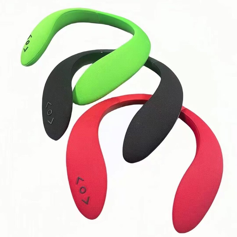 Amazon's New Soft Rubber Neckband Wireless Bluetooth Speaker Portable Speaker with Heavy Bass Wearable Neckband Speaker