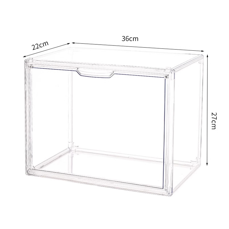 Caja de almacenamiento de plástico PET transparente, caja de acabado de escritorio para artículos diversos de cocina, frigorífico de frutas y verduras, cesta de caja de almacenamiento
