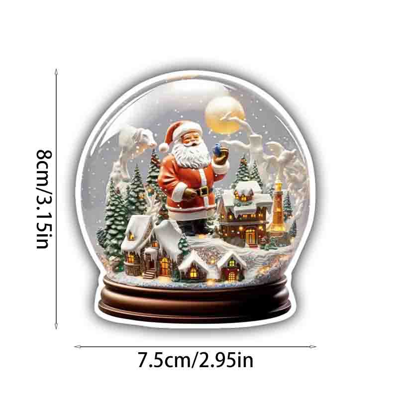 국경을 넘나드는 새로운 산타클로스 트리 축복 크리스마스 휴일 자동차 오토바이 짐 방수 비닐 스티커