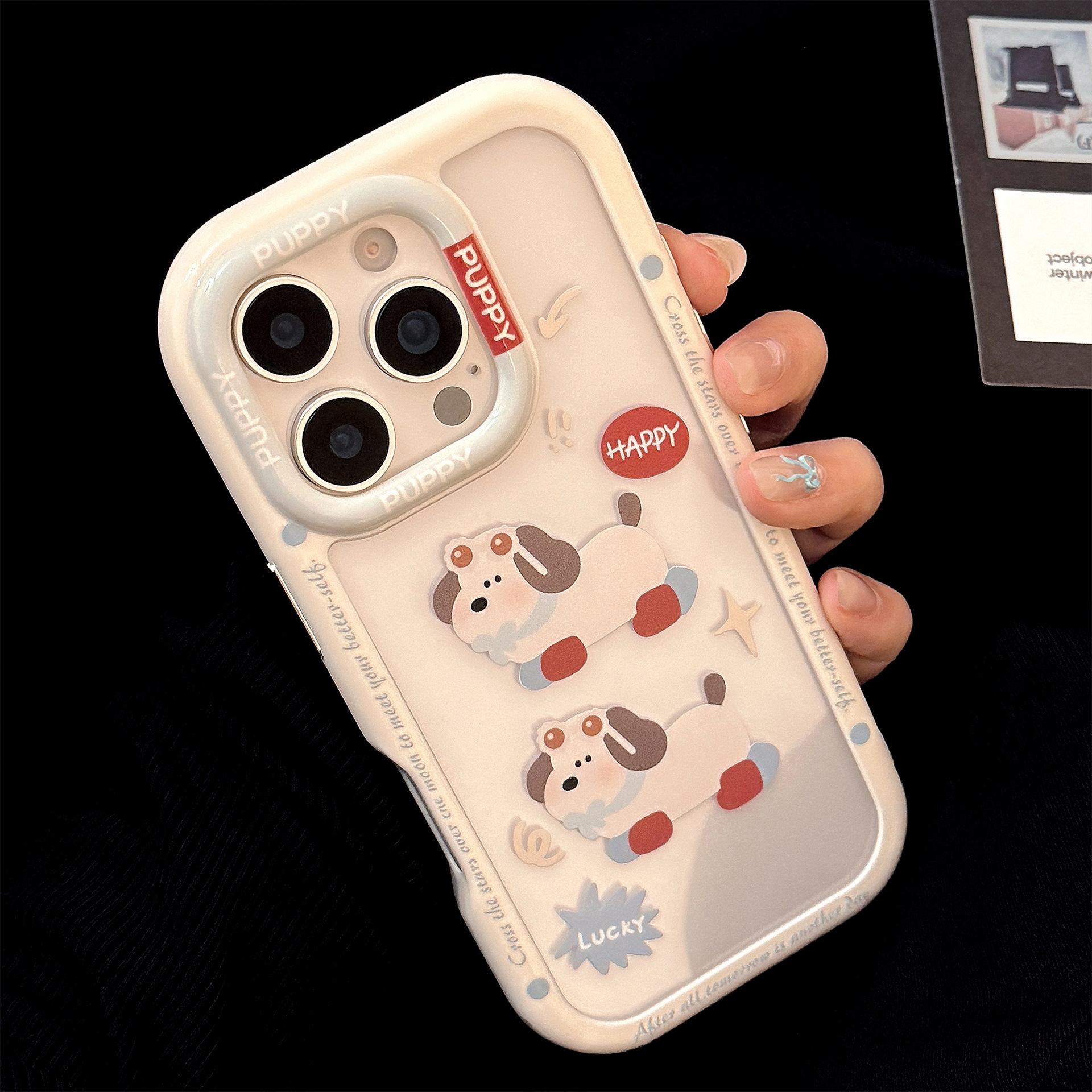 Cover protettiva per iphone con cagnolino e occhiali_voghion.com