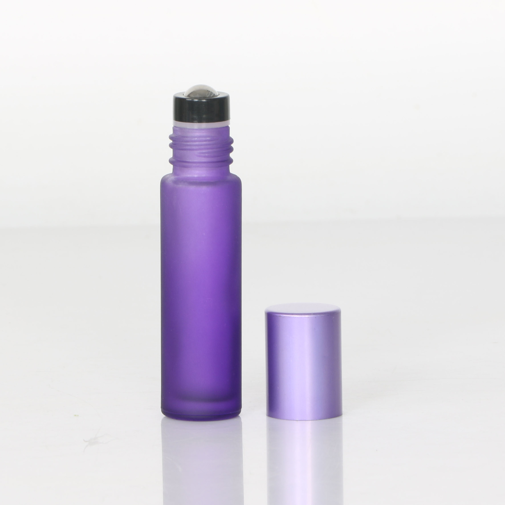 10ml botella de vidrio bola de color botella de cuentas de masaje de ojos perfume portátil aceite esencial cosmético sub-botella vacía