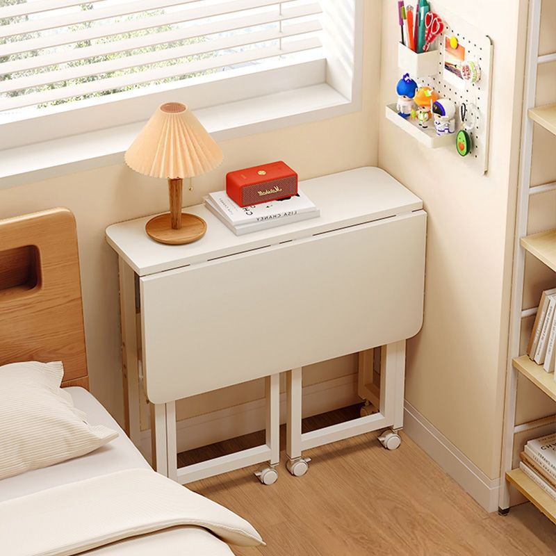 Small Table Workbench Simple Home Desk Rectangular Computer Desk Small Movable Double-Layer Square Table Storage Rack