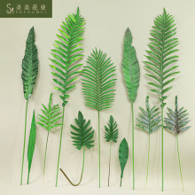 仿真散尾葵叶 春雨叶 南星蕨叶 富贵叶跨境婚庆插花 鸟巢叶假植物
