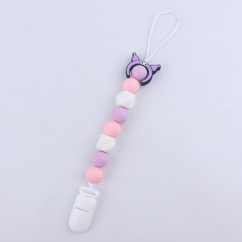 Comercio exterior Amazon nuevo bebé chupete cadena pezón cuerda silicona mordedor cadena anti-caída