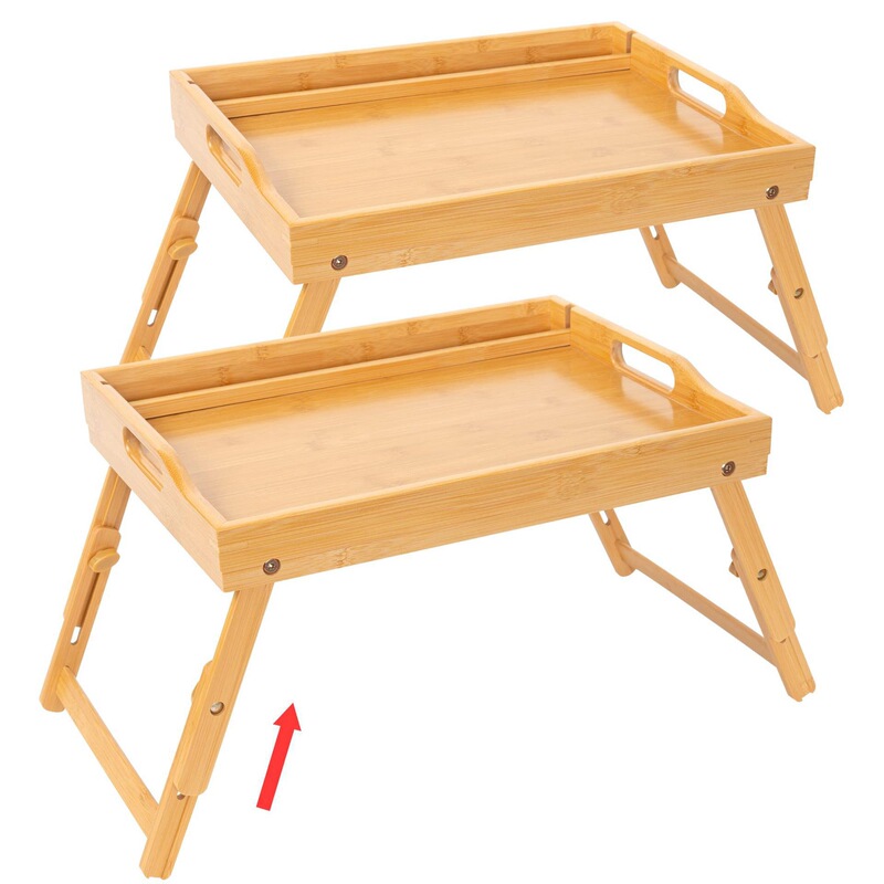 Bamboo Bed Small Table Foldable Laptop Stand Study Table Dormitory Fruit Snack Tray Computer Table