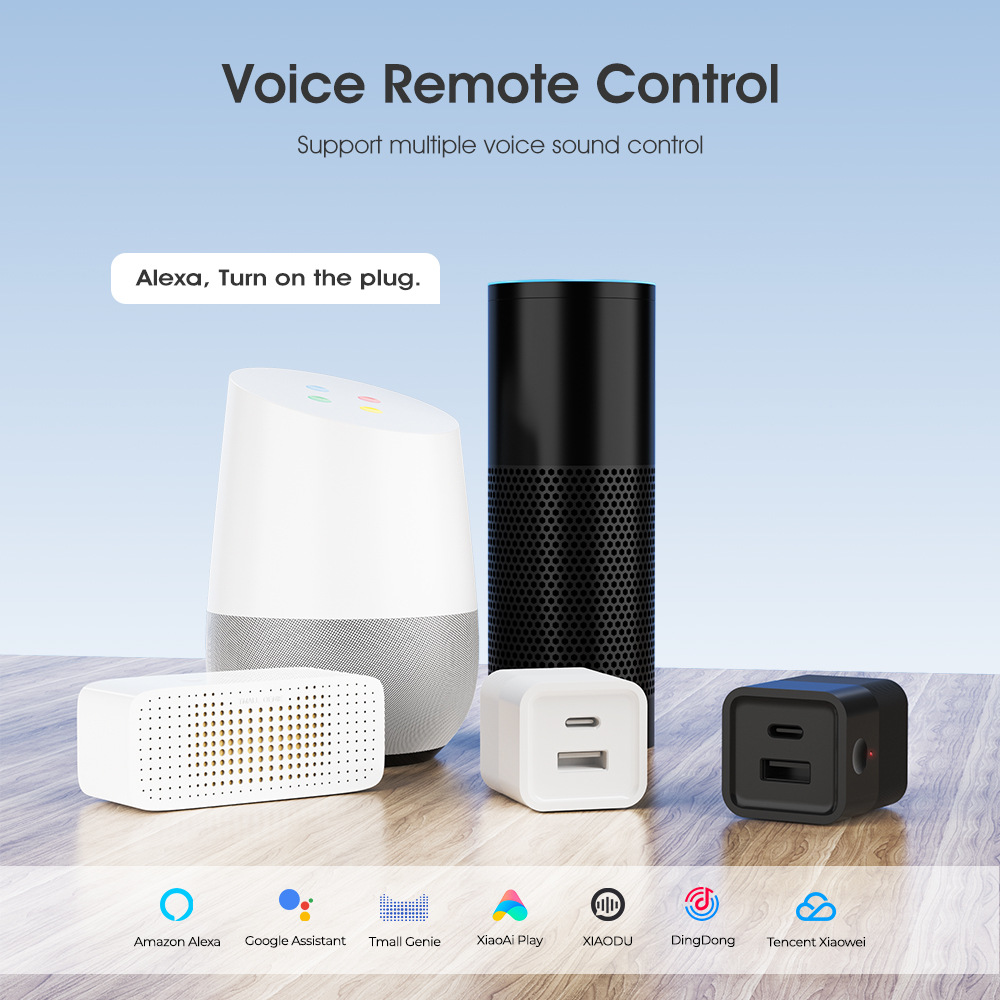 Adaptador USB inalámbrico inteligente 5V2A Adaptador de alimentación WiFi Cabeza de carga Control remoto Interruptor de temporizador de graffiti