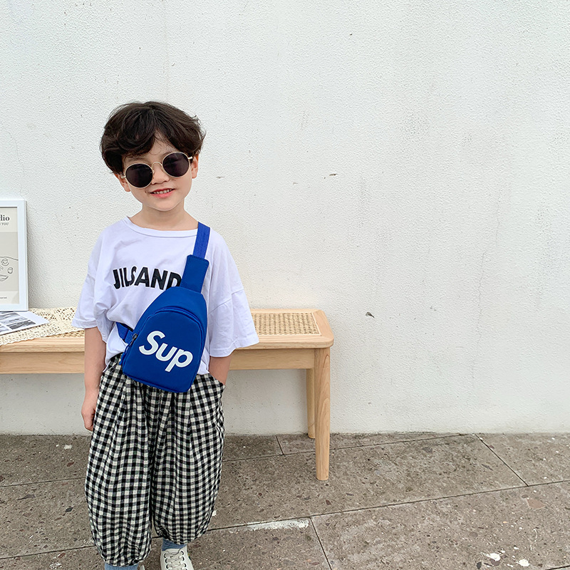 Bolsa deportiva casual coreana para niños y niñas, letras extranjeras, mini mochila para bebés, nuevos accesorios para niños, bolsas de moda