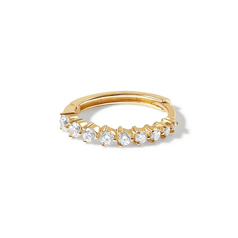 3g Weight Zircon Inlay Material Hoop Earrings Classification 1 Piece Quantity Casual Occasion 925 Sterling Silver Material Circle Pattern Women'S Gender Plating, Inlay Design Fashion Style 1 Piece 925 Sterling Silver Zircon Circle Hoop Earrings 6