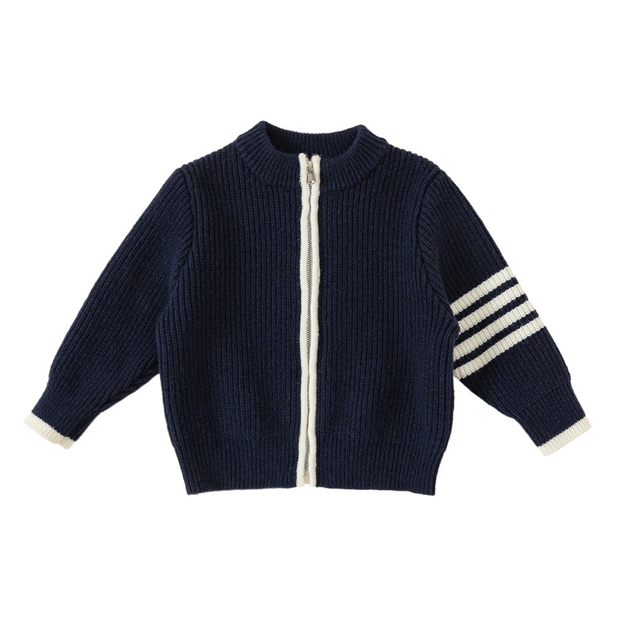 Ropa infantil Youbao, suéteres para niñas, cárdigans de punto para niños, chaquetas para niños, tops casuales de primavera y otoño, camisas con cremallera para niños pequeños image 1