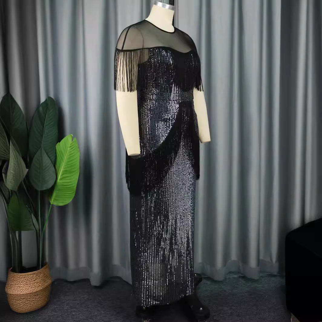 Naisterõivaste disaineri litritega kleidi perspektiivõmblusega tutidega peoõhtukleidid_voghion.com