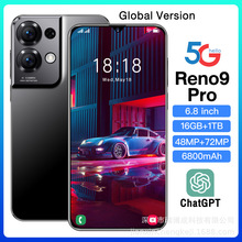 新款廉价跨境智能手机Reno9pro 6.8寸高清水滴屏 现货一件代发