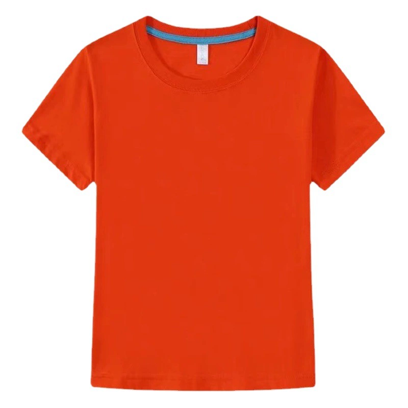 Детская футболка из чистого хлопка с короткими рукавами и индивидуальным логотипом для учащихся начальной школы, детский сад, детская форма, летняя футболка для лагеря, рекламная рубашка с принтом