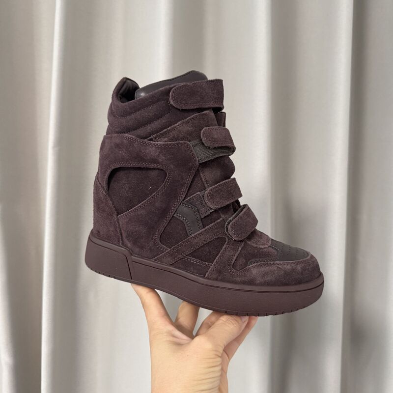 2025 High-Quality Women's Boots with 8cm Inner Material, Beckett Model, Made of Genuine Leather and Suede Wedge Shoes 2025 High-Quality Women's Boots with 8cm Inner Material, Beckett Model, Made of Genuine Leather and Suede Wedge Shoes