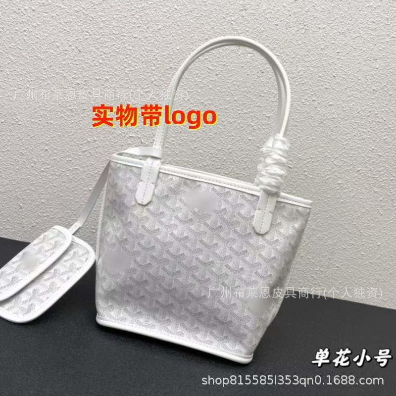 直輸入 ゴヤール ドッグトゥース アンジュ 両面ミニポータブルショッピングバッグ トート ショルダートートバッグ|undefined