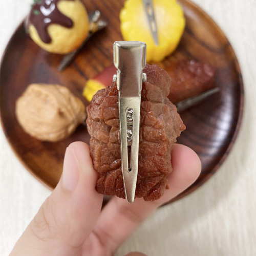 Japanese octopus balls hairpin sweet potato walnut corn three-dimensional food hairpin funny and interesting headwear side clip