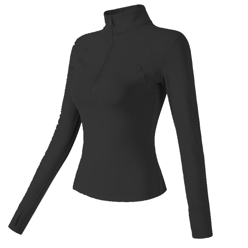 国境を越えた半ジッパーヨガ服ガードル長袖運動上着の軽贅沢ジャケット秋の新型女性