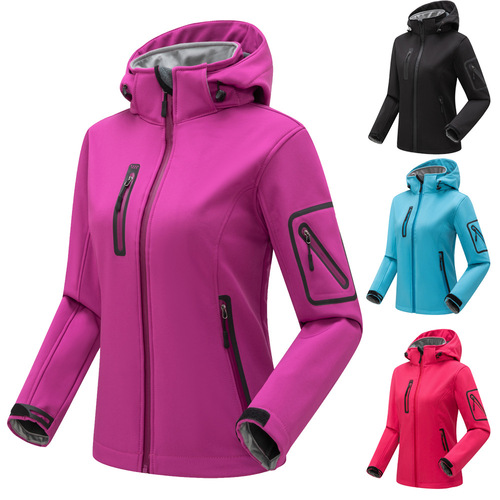 New Product Softshell Jacket, Men's and Women's Outdoor Windproof Waterproof Fleece Jacket, Ladies' Outerwear, Wholesale Manufacturer Direct