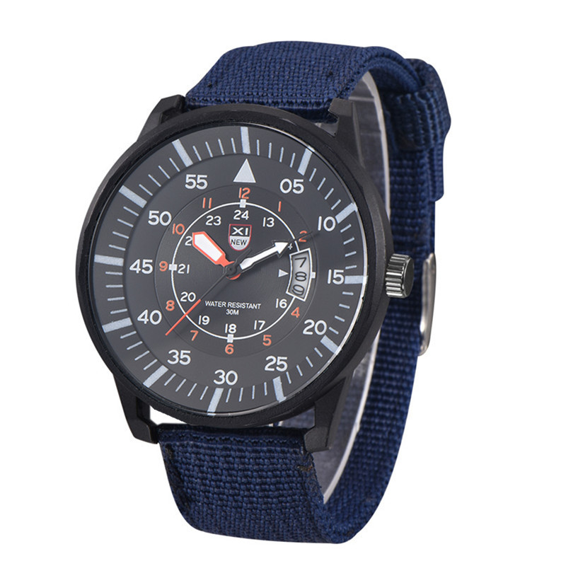 AliExpress reloj para hombre nueva moda cinturón de nylon regalo reloj militar calendario luminoso reloj de cuarzo para hombre entrega de una sola pieza