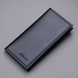 Long wallet Ultra-thin men's wallet Multi-card Holder Soft Leather Litchi Pattern Simple men's wallet men's wallet