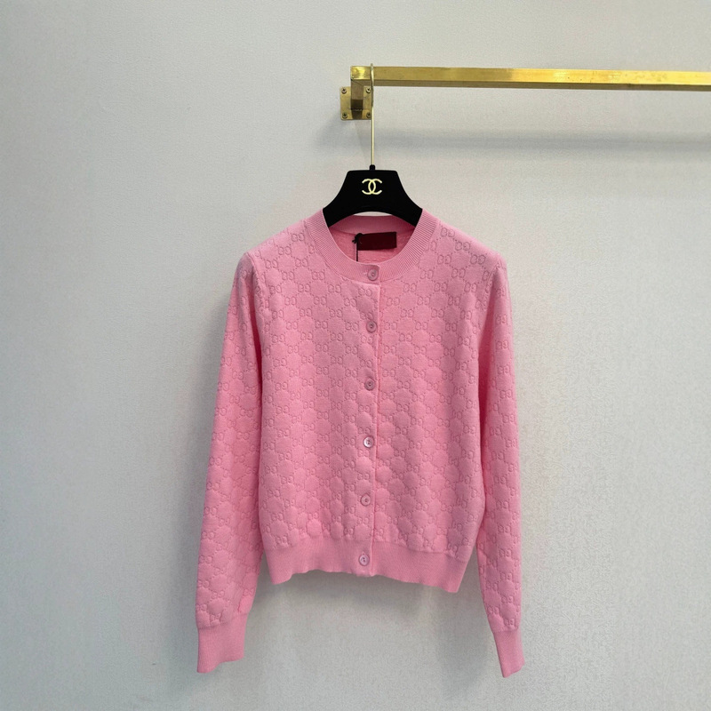 Heart-shaped hollow-out colorful button puff-sleeve long-sleeve knitted short cardigan, fashionable and age-reducing slim-fit sweater from Dongguan Dalang