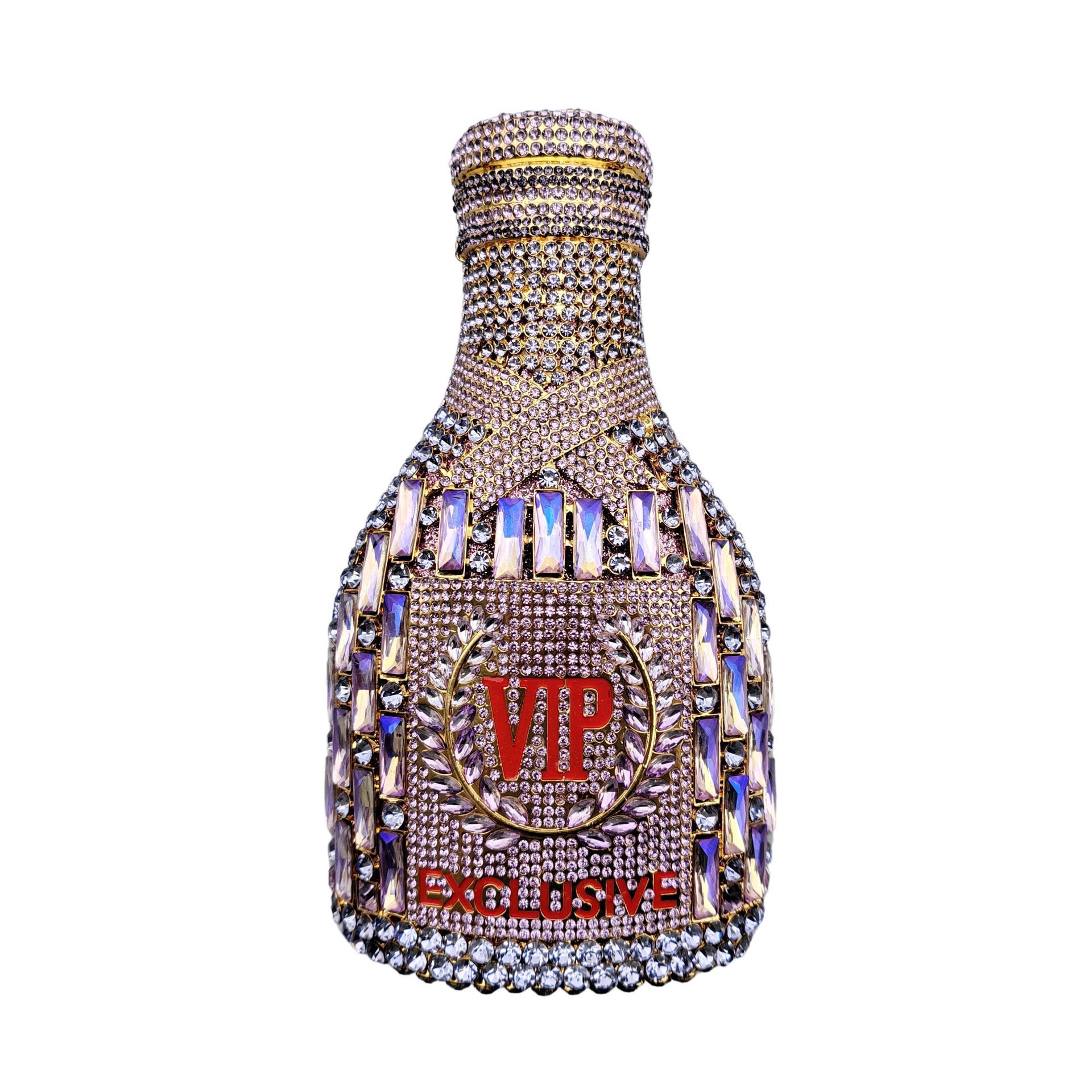 Bottlecrystalbag botella de champán transfronteriza diamantes bolsas de fiesta de diamantes bolsas de mujer brillante duro