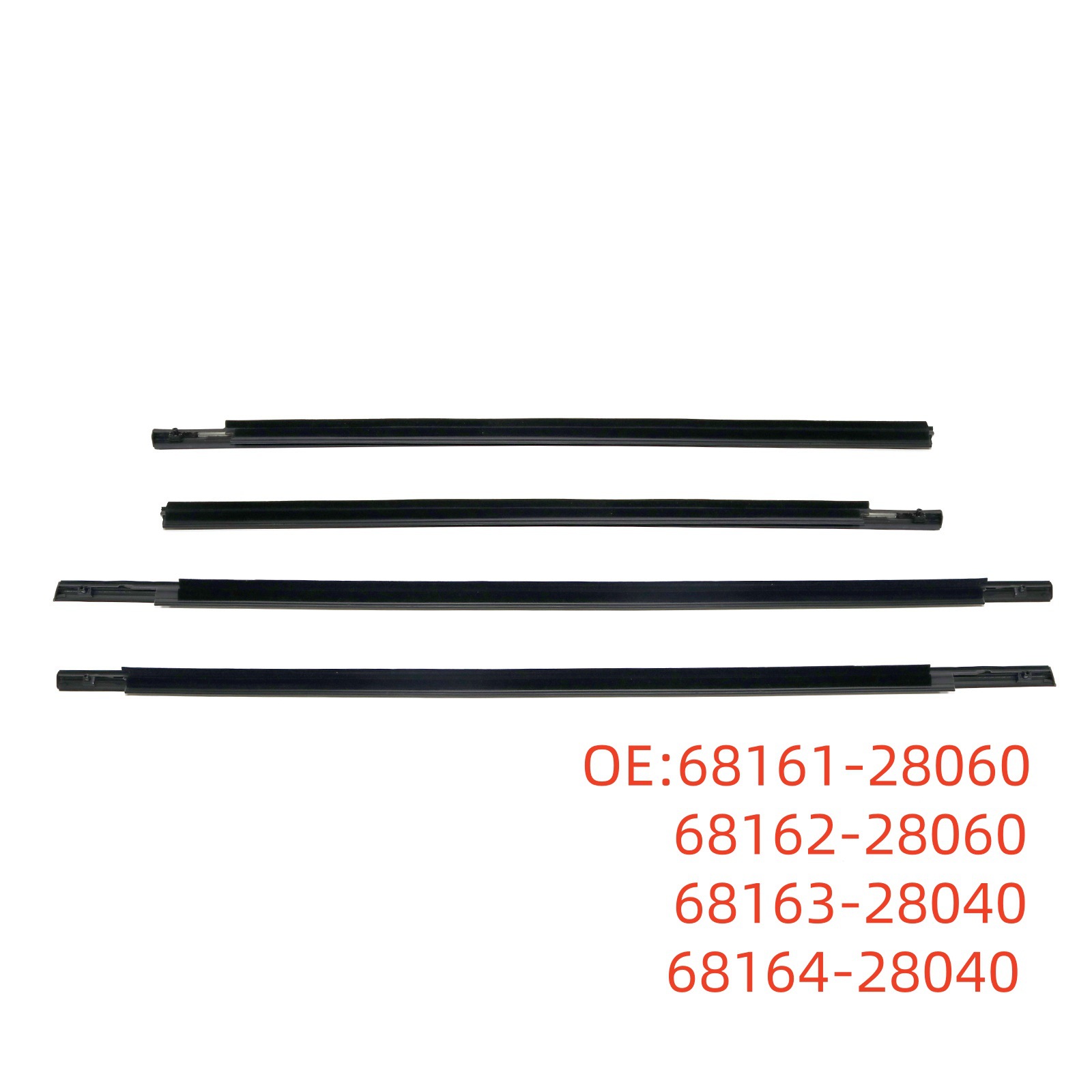 适用06-19丰田大霸王外压条 汽车专用车窗玻璃外水切外挡水密封条