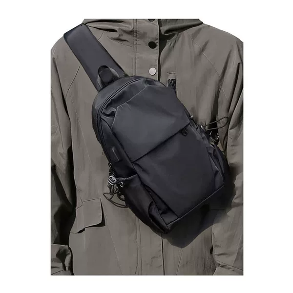 Amazon Chest Bag Men's Shoulder Bag New Crossbody Bag USB Charging Gift Casual Sports Backpack
