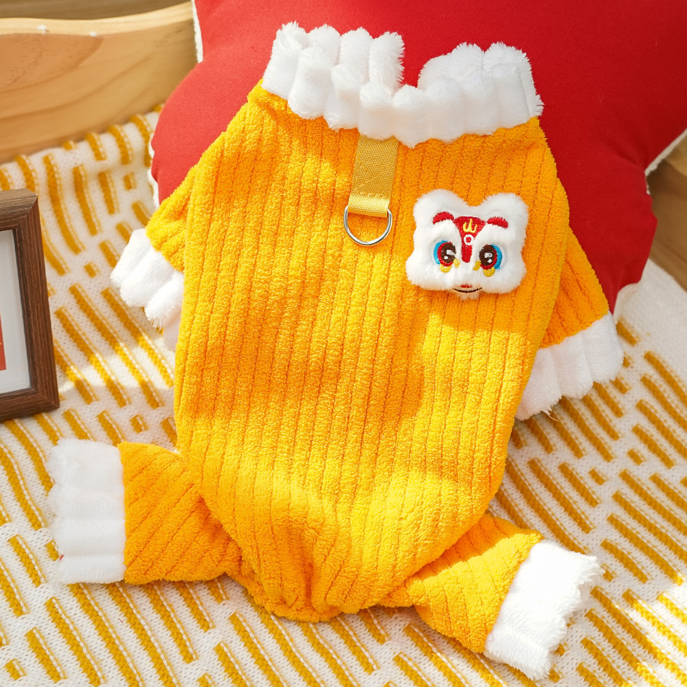 442 cuatro patas doradas pozo despierto león