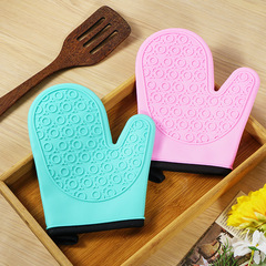 Heat-resistant oven gloves, thickened silicone kitchen oven baking gloves, high-temperature resistant, anti-slip, heat-resistant, microwave baking gloves.