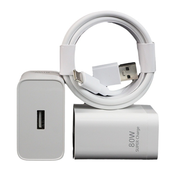 80W Super flash cargador para OPPOreno9pro findx6 K10 ACE cargador de carga rápida cable de datos