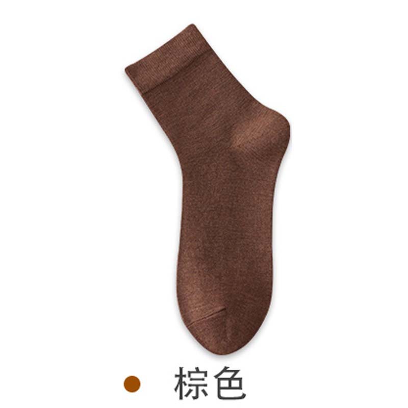 2024 medias de fibra de bambú de verano 3A calcetines antibacterianos transpirables de media pantorrilla calcetines casuales de hombre de negocios de color sólido calcetines sin hueso
