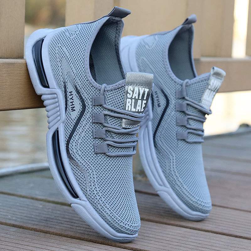Zapatos de primavera y verano para hombres nuevos zapatos de coco de malla desodorante para hombres zapatos deportivos de tendencia zapatos de malla transpirables zapatos hermosos para hombres