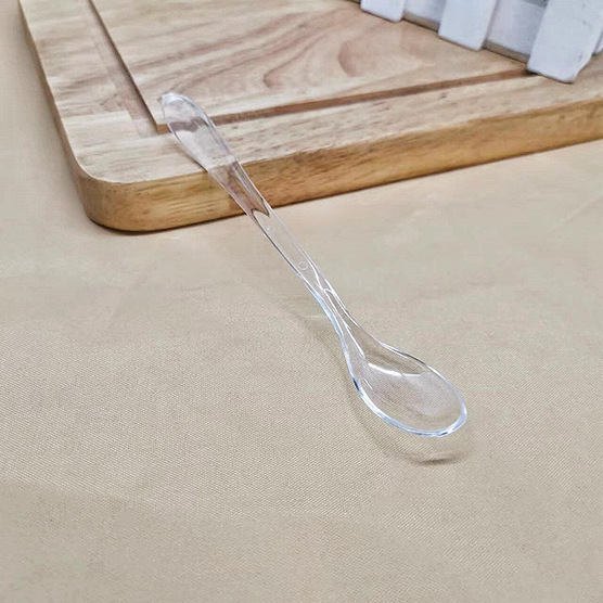 透明プラスチック使い捨て洋食デザートナイフフォークスプーン食器の出前ケーキ卸売りスプーン|undefined