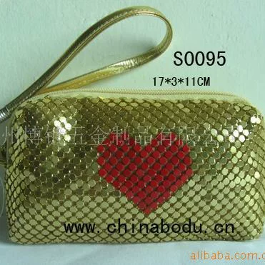 Professional nail sequins, bag accessory heart-shaped, small clutch bag