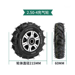 Large diameter inch pneumatic wheel with rubber tires 8 inches 10 inches Industrial heavy-duty casters for hand trucks 250-4/350-4