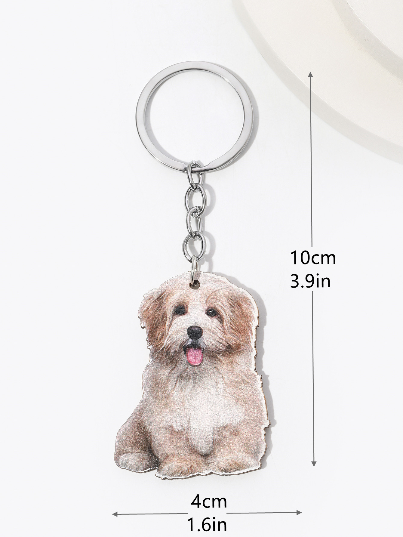 9g Weight Keychain Classification Daily Occasion Wood Material Dog Pattern Unisex Gender Cute Style Cute Dog Wood Unisex Keychain 无