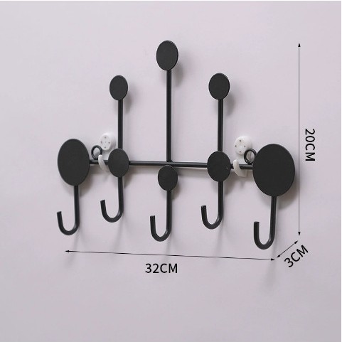 Nórdico sin perforación en la puerta gancho de llave árbol creativo hoja decoración tienda de ropa probador casa de familia perchero gancho