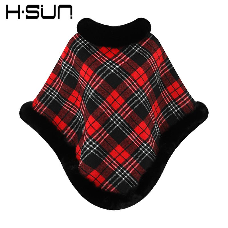 Capa tipo chal de otoño e invierno 2026, nueva bufanda de piel sintética de conejo, abrigo de punto para mujer, prenda exterior holgada y versátil. image 5