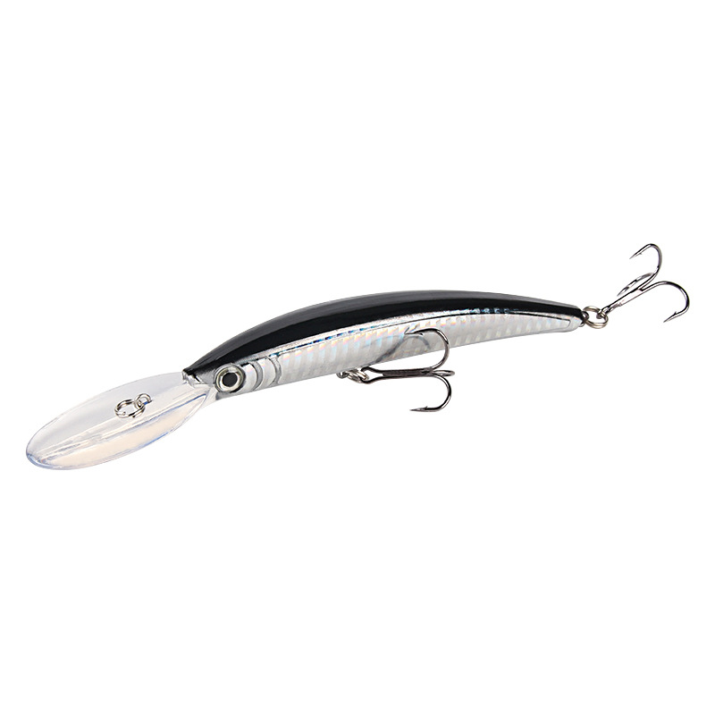 Luya cebo de lengua larga Mino buceo 15.3cm16g simulación de sonido perlas cebo falso agua dulce mar pesca abalorios cebo bajo